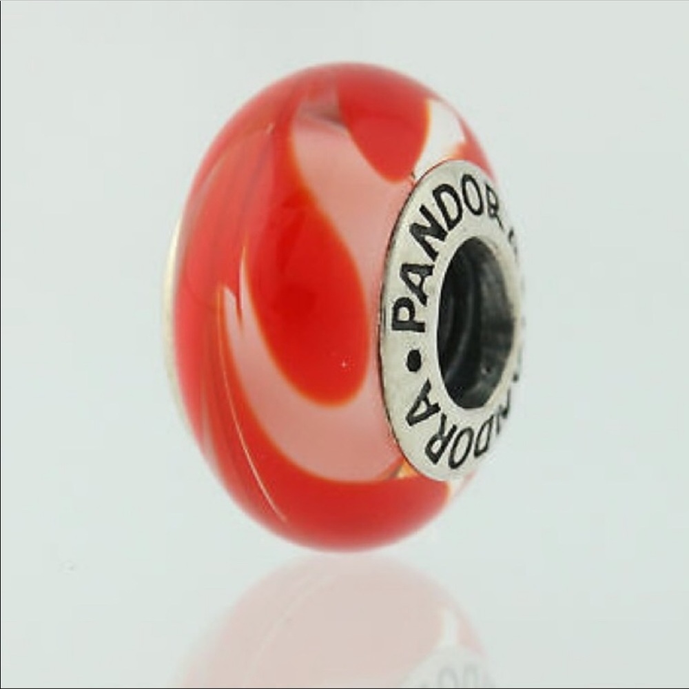 Retired Murano Red Swirl Charm